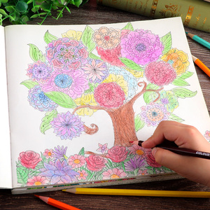 秘密花园涂色画本小学生儿童涂画册孕妇成年大人减解压填色绘画本