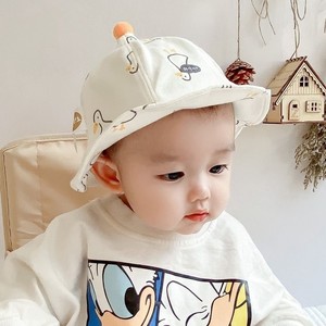 童泰婴儿帽子婴幼儿纯棉渔夫帽男宝宝遮阳帽可爱超萌春秋薄款新生