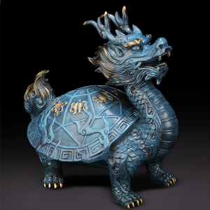 《八宝龙龟》铜龙龟摆件 铜八卦兽龙头龟家居装饰礼品0645