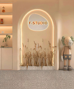 时尚暖色直播背景布主播背景摄影背景布3d立体背景墙布衣服直播背景布