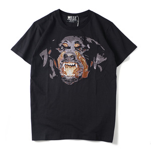 梵希尔纪梵希尔纪男装联名2022夏季刺绣狗头短袖t恤宽松男女男士2