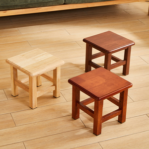 小板凳橡胶木全实木榫卯结构凳子家用简约矮凳茶几凳垫脚凳换鞋凳