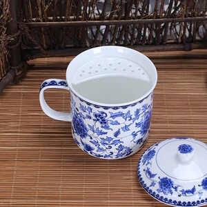 陶瓷仿搪瓷杯造型复古怀旧老式单个泡茶一体月牙骨瓷茶缸子有瑕疵