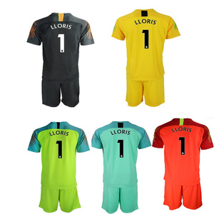 英超热刺18-19足球服门将服印号 1号洛里斯 守门员短袖球衣套装