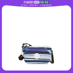 韩国直邮Kipling/凯浦林（吉普林）时尚潮流蓝色条纹单肩包斜挎包