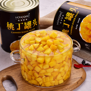 砀山黄桃罐头3公斤新鲜水果罐头商用桃块桃丁烘培专用3kg餐饮罐头