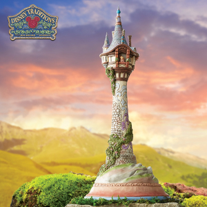 enesco迪士尼长发公主塔楼摆件正版魔发奇缘乐佩公主周边摆件