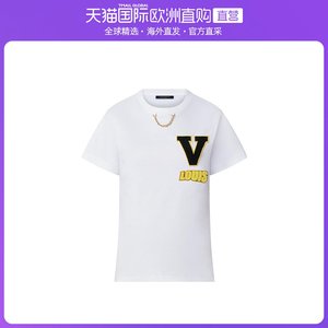 sing_27淘宝cu lv 字母魅力橙圆领短袖t恤女夏季纯棉体恤宽松上衣中