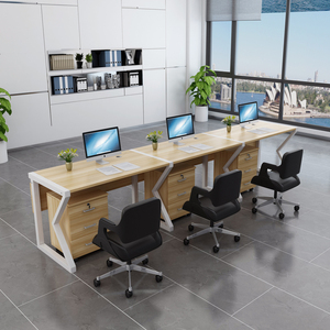 职员办公桌工作位2人3人位横排单排单人并排双人位家用台式电脑桌