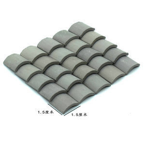 微缩建筑模型瓦片 迷你红瓦小青瓦diy拼装仿古微景观屋顶青砖红砖