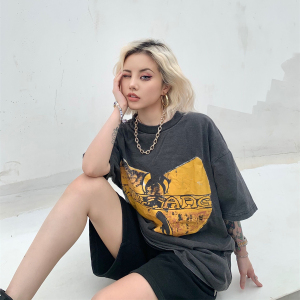 强力和弦淘宝正版wutang clan美式复古vintage摇滚说唱嘻哈潮牌短袖