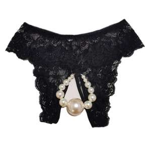 网红珍珠内裤超大颗粒大码丁字裤女勒阴按摩开裆后入性感火辣伪娘