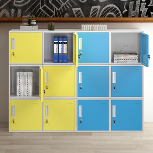 单门矮柜学生教室储物柜收纳柜带锁书包柜鞋柜初中幼儿园小更衣柜