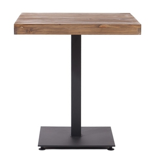 北欧简约正方形餐桌椅组合小户型实木四方桌子铁艺复古餐厅咖啡厅