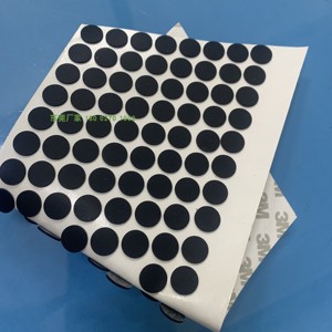 黑色磨砂硅胶防滑脚垫 环保硅胶垫片 背胶自粘椭圆形硅胶垫脚