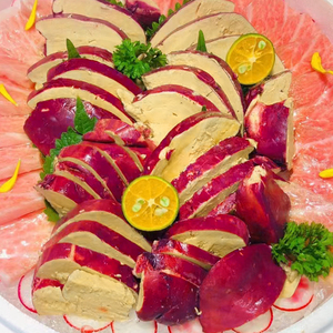 红酒鹅肝整个拉丁朗德法式开袋即食鹅肝新鲜冷冻解冻刺身入口即化