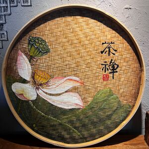 竹编竹制品篮子大号簸箕手工厨房沥水晒盘绘画无孔50tb2012323876