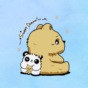 卡通小熊背影可爱q版英文字烫画图案潮牌热转印印花手工diy胶印