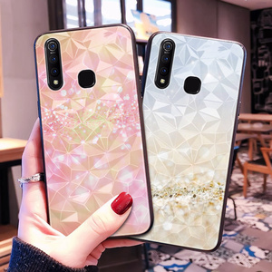 适用vivoz5i手机壳钻石纹viv0z5i菱形套z5i vivo玫瑰闪闪带挂绳女