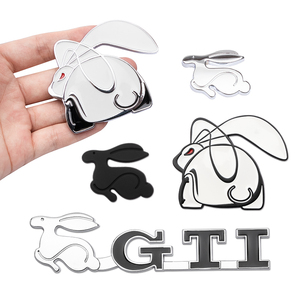 高尔夫GTI恶魔兔立体车标侧身标兔子金属标车身装饰贴恶兔车尾标