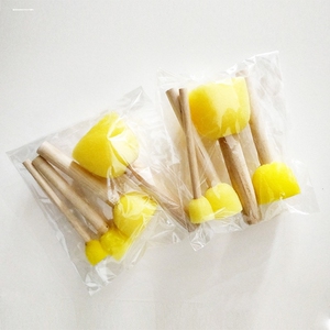 儿园美术手工材料儿童画画工具圆形画刷海绵印章蘑菇头拓印棒幼