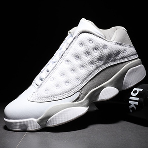 aj13男鞋莆田乔13篮球运动休闲潮鞋白色中帮球鞋潮鞋小白鞋跑步鞋