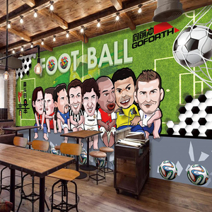 足球运动壁纸世界杯主题酒店卧室沙发餐厅背景墙装饰壁画休闲画布