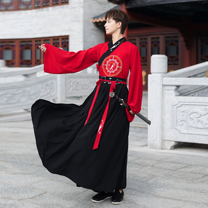 古装汉服男红黑色