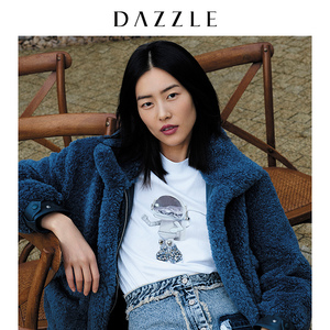 刘雯同款dazzle地素奥莱 秋季款烫钻t恤短袖打底衫女2c4b3101c