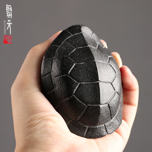 003人付款淘宝创意乌金石龟壳雕刻茶宠摆件乌龟把玩件