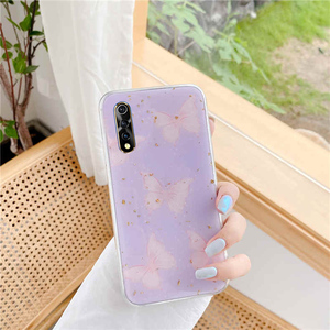 vivo y7s手机壳vivi y7s新款清新男女保护套voivy7s个性时尚紫色蝴蝶