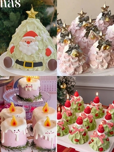 蛋糕装饰蜡烛草莓蜡烛奶酪马卡龙蜡烛圣诞树姜饼人气氛蜡烛圣诞树