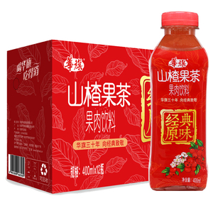 华旗山楂果茶经典原味 400mlx12瓶 整箱装 北京包邮