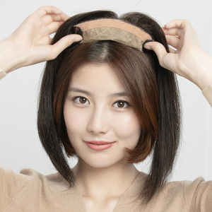 假发片女头顶补发增发量蓬松刘海遮白发遮盖真发隐形无痕前额递针