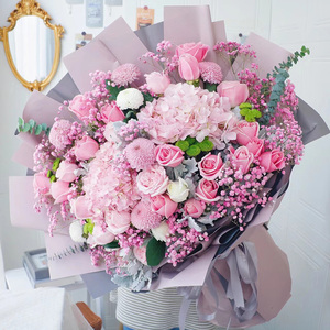 母亲节ins网红花束玫瑰鲜花速递北京杭州上海同城送闺蜜生日鲜花