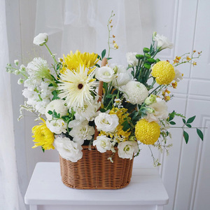 清明节上坟扫墓菊花北京上海天津广州同城黄菊白菊花束鲜花花篮