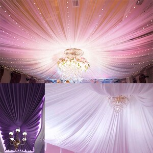 屋顶装饰遮丑布天花板遮挡房顶纱吊顶室内大厅婚礼会场布置纱幔