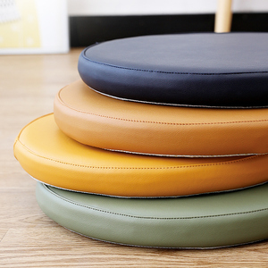 圆形坐垫榻榻米飘窗防滑椅垫客厅休闲纯色座垫记忆棉皮垫地上坐垫