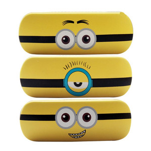 眼睛盒包邮 送眼镜布热销眼镜盒卡通小黄人框架近视眼镜盒