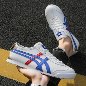 2021新款tiger鬼冢虎男鞋回力联名真皮运动休闲阿甘鞋银魂小白鞋