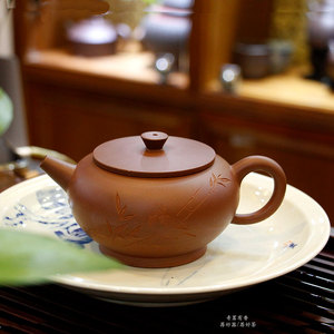 国家工艺美术师尹跃琴宜兴紫砂壶原矿清水泥巨轮珠壶半手工制作