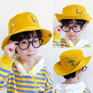 儿童渔夫帽子夏季宝宝防晒遮阳太阳帽潮流男童牛仔帽春秋小童盆帽