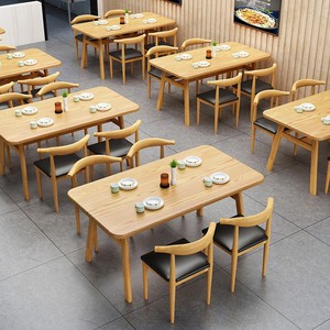 新款北欧餐桌椅现代简约铁艺经济型桌椅组合快餐店商用简易长方形