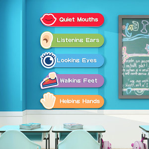 儿童英语角环创英文培训机构教室布置装饰辅导班级文化墙励志标语