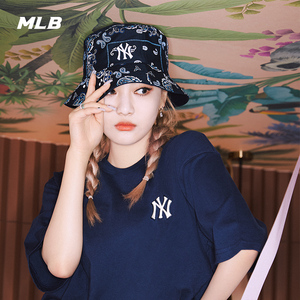 mlb官方 男女情侣帽子腰果花渔夫帽遮阳明星同款22春夏新款ht061