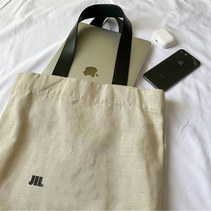 jilsander真皮极简帆布包牛皮小众单肩托特包购物袋手提包女情侣