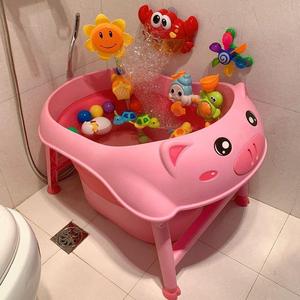 儿童洗澡桶可折叠婴儿洗澡盆宝宝浴桶家用坐躺浴盆小孩伸缩泡澡桶
