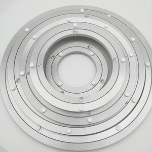 餐桌转盘底座轴承合金圆形家用玻璃实木万向轨道桌子旋转圆桌转轴