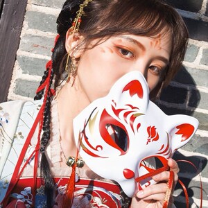 【狐狸面具半脸古风狐妖】狐狸面具半脸古风狐妖品牌,价格 - 阿里巴巴