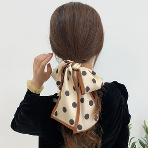 网红系发带女春季外出领巾头饰头发绑带头巾低马尾发绳长丝带飘带